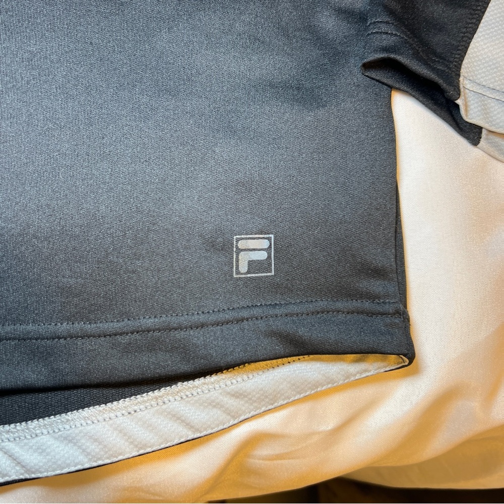 Fila Men’s Black and Gray Zip Top Performance Pullover Size‎ Large - Picture 6 of 15